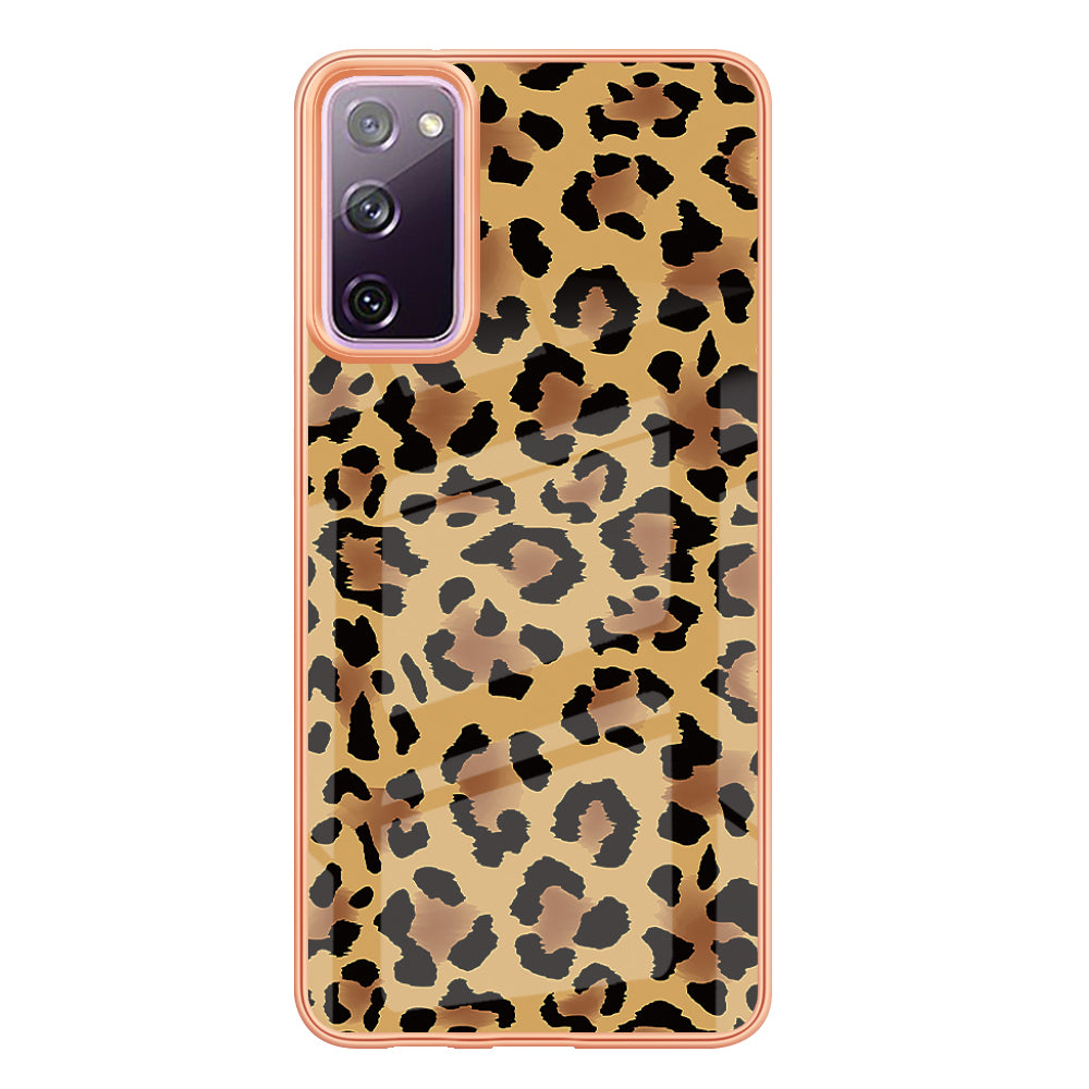 YB IMD Series-19 Style D For Samsung Galaxy S20 FE 5G / S20 FE / S20 FE 2022 / S20 Lite Phone Case 2.0mm TPU IMD Pattern Back Cover - Leopard Print