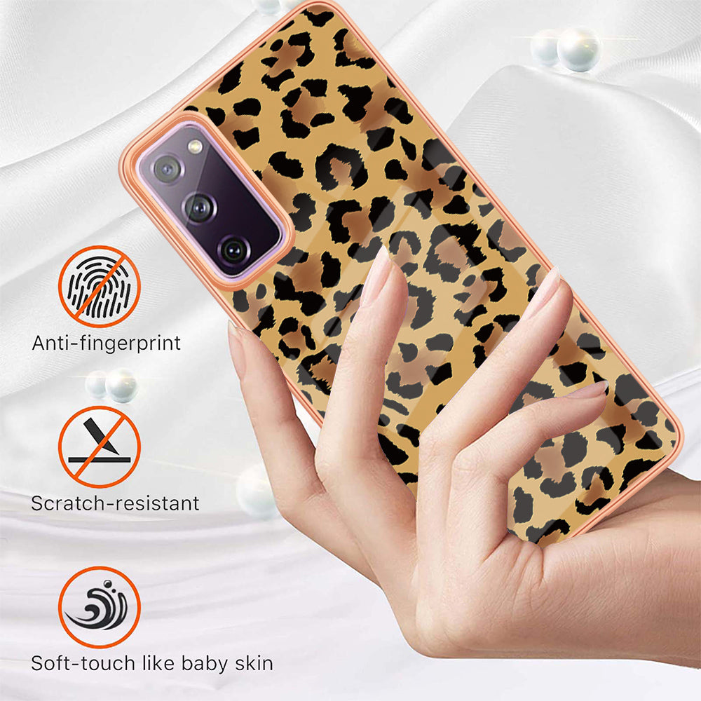 YB IMD Series-19 Style D For Samsung Galaxy S20 FE 5G / S20 FE / S20 FE 2022 / S20 Lite Phone Case 2.0mm TPU IMD Pattern Back Cover - Leopard Print