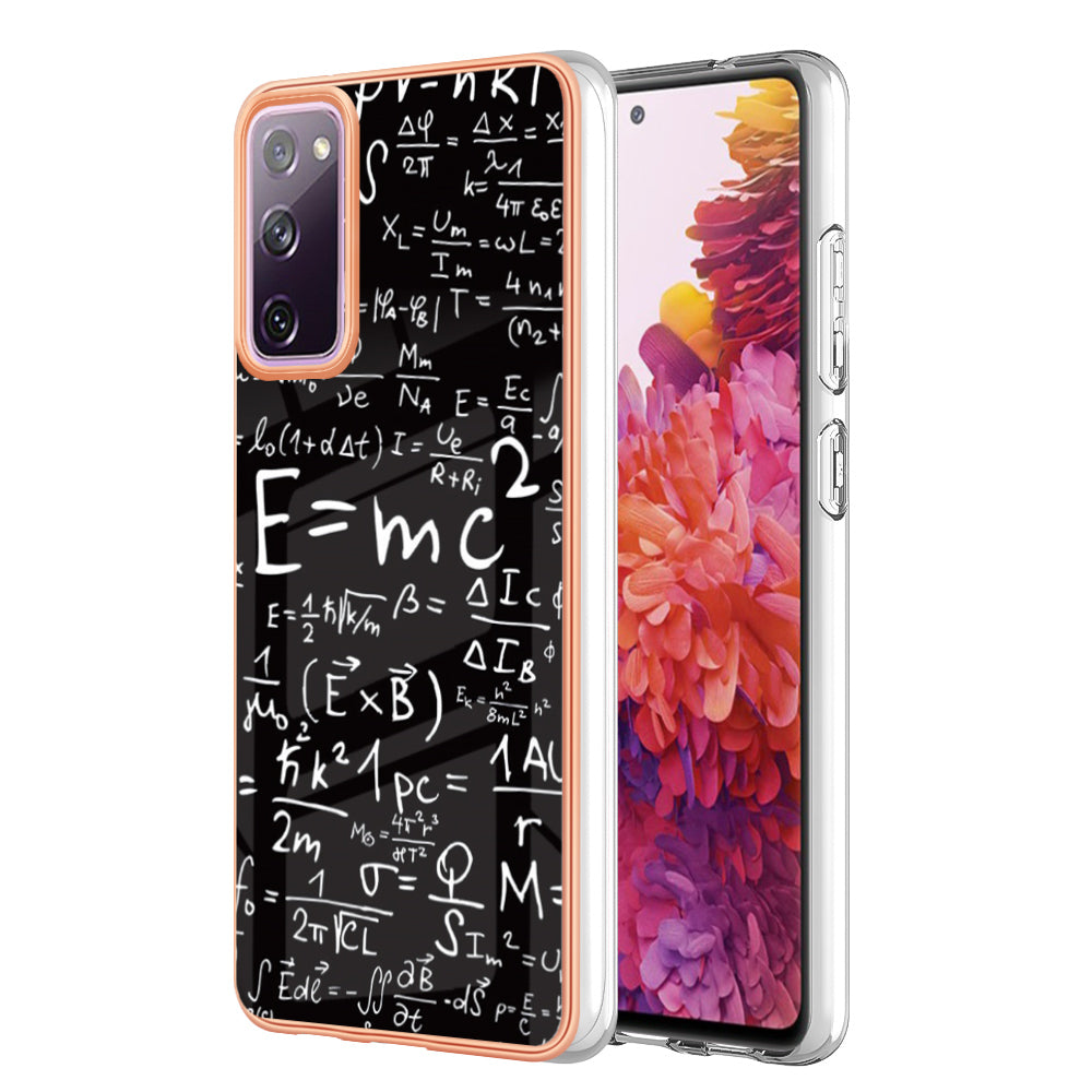 YB IMD Series-19 Style D For Samsung Galaxy S20 FE 5G / S20 FE / S20 FE 2022 / S20 Lite Phone Case 2.0mm TPU IMD Pattern Back Cover - Equation