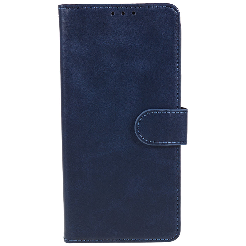 Wallet Flip Case for Samsung Galaxy F34 5G / M34 5G , Calf Texture PU Leather Full Protection Stand Phone Cover - Blue