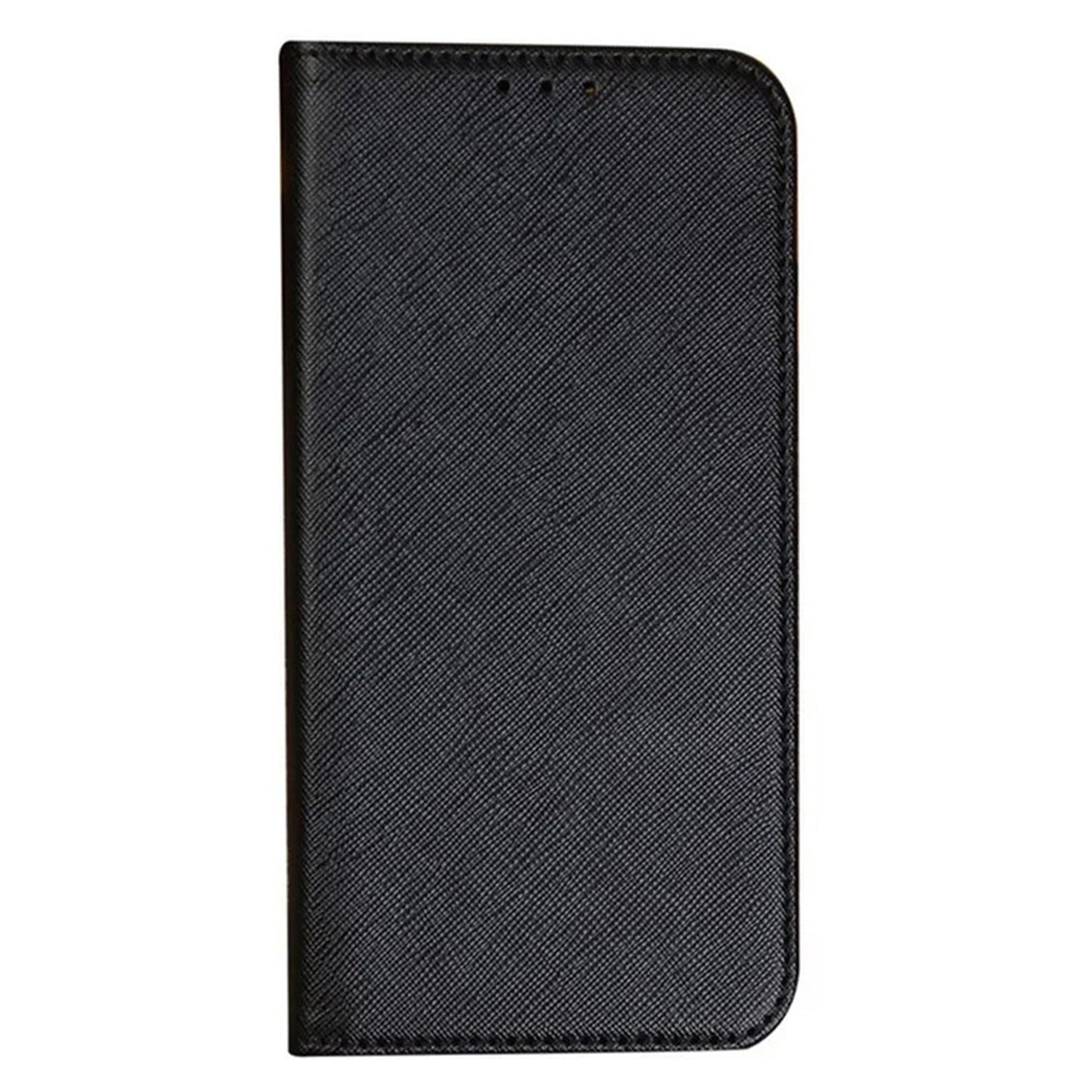 Cross Texture Shell for Samsung Galaxy F34 5G / M34 5G , Phone Case PU Leather Stand Flip Wallet Cover - Black