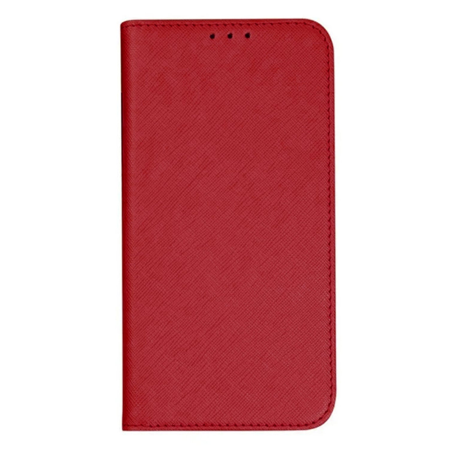 Cross Texture Shell for Samsung Galaxy F34 5G / M34 5G , Phone Case PU Leather Stand Flip Wallet Cover - Red