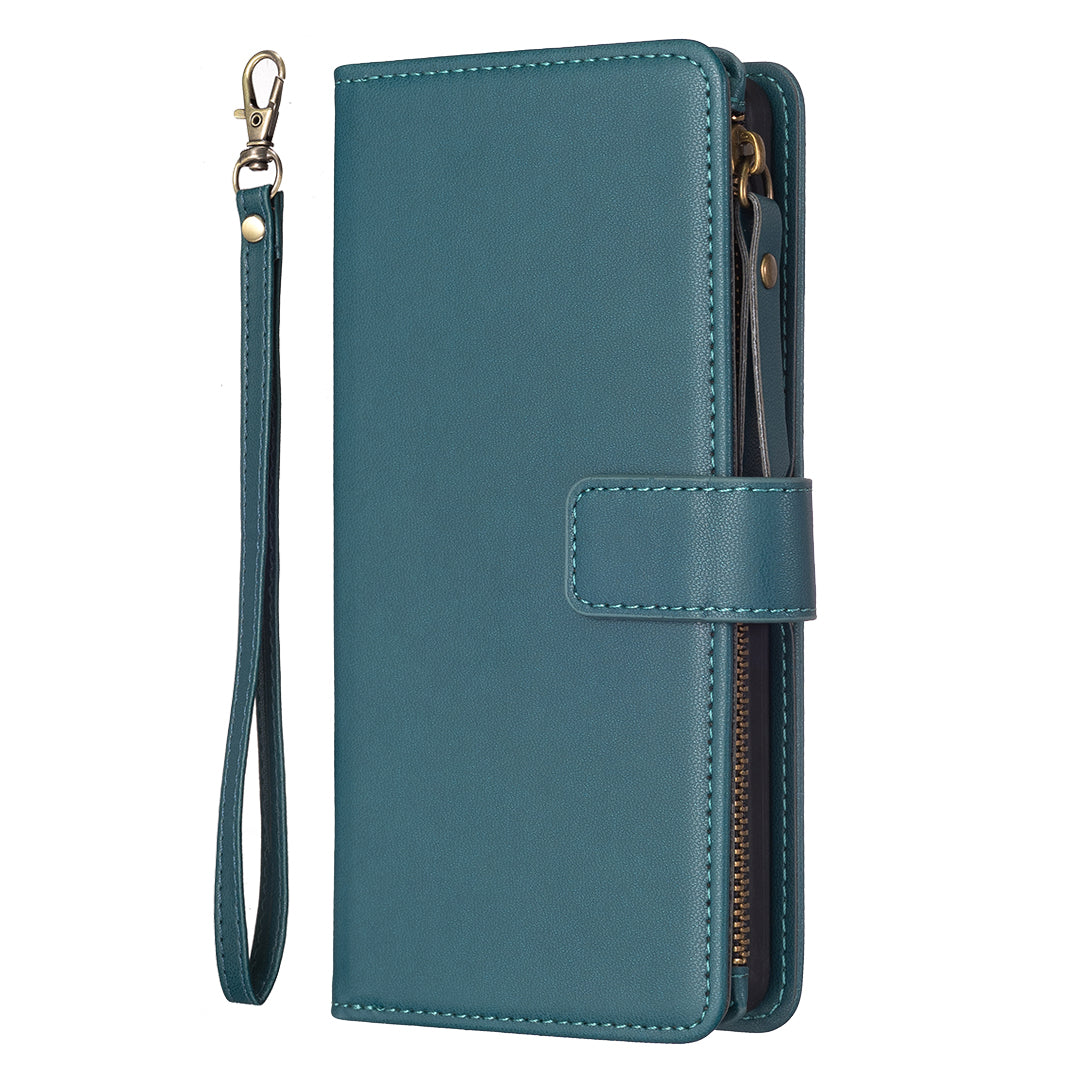 BF Style-19 for Samsung Galaxy F34 5G / M34 5G Wallet Phone Case PU Leather Stand Zipper Pocket Cover - Green