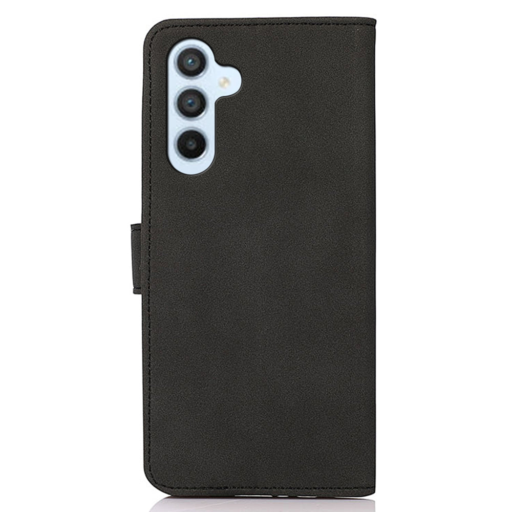 KHAZNEH For Samsung Galaxy F34 5G / M34 5G Wallet Phone Cover Textured PU Leather Stand Anti-drop Case - Black