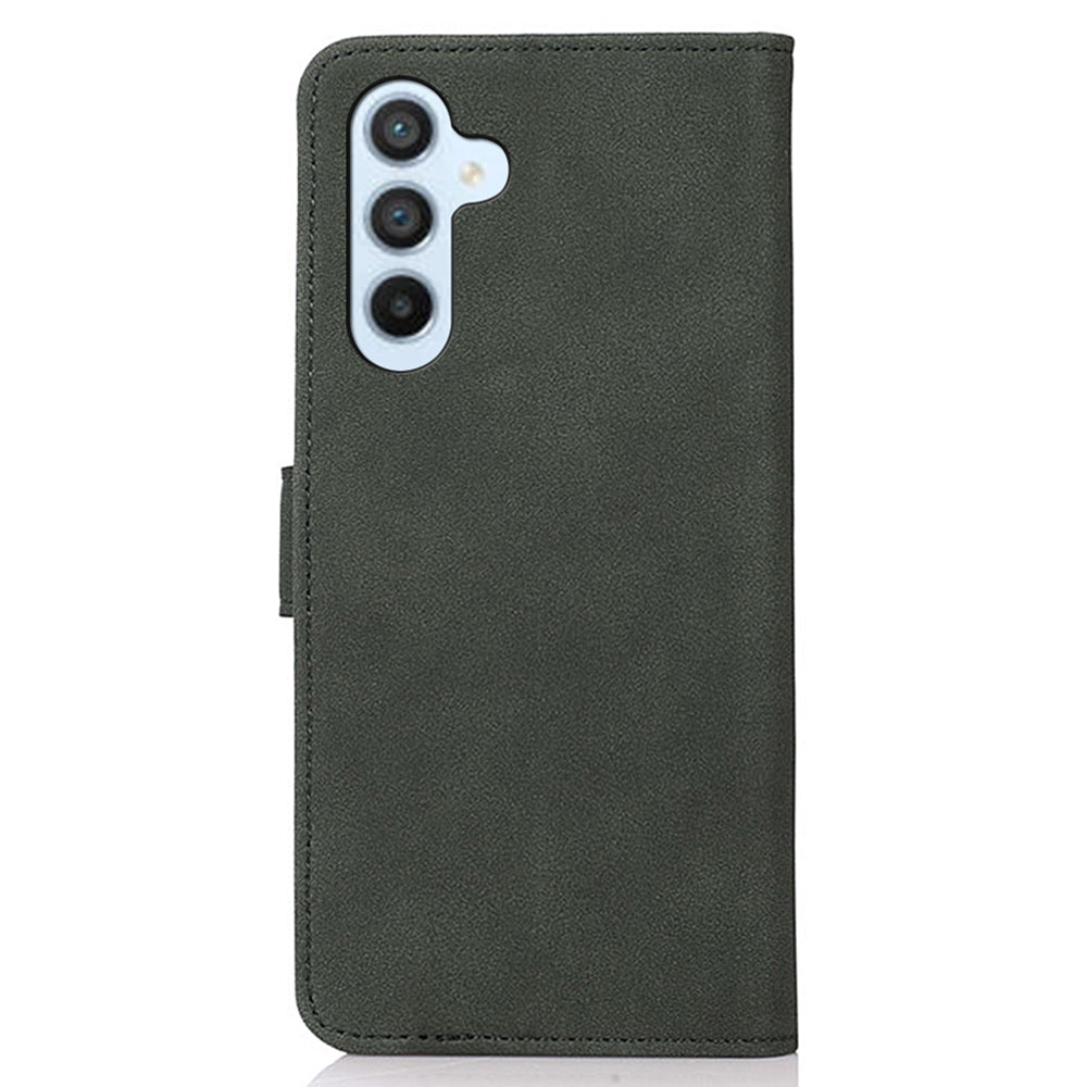 KHAZNEH For Samsung Galaxy F34 5G / M34 5G Wallet Phone Cover Textured PU Leather Stand Anti-drop Case - Green