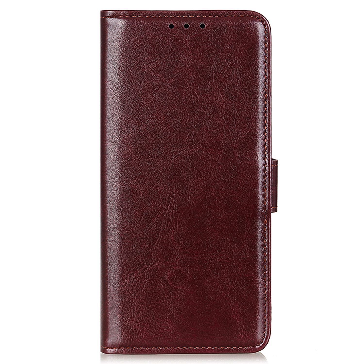 For Samsung Galaxy F34 5G / F34 5G / M34 5G PU Leather Stand Phone Case Crazy Horse Texture Wallet Cover - Brown