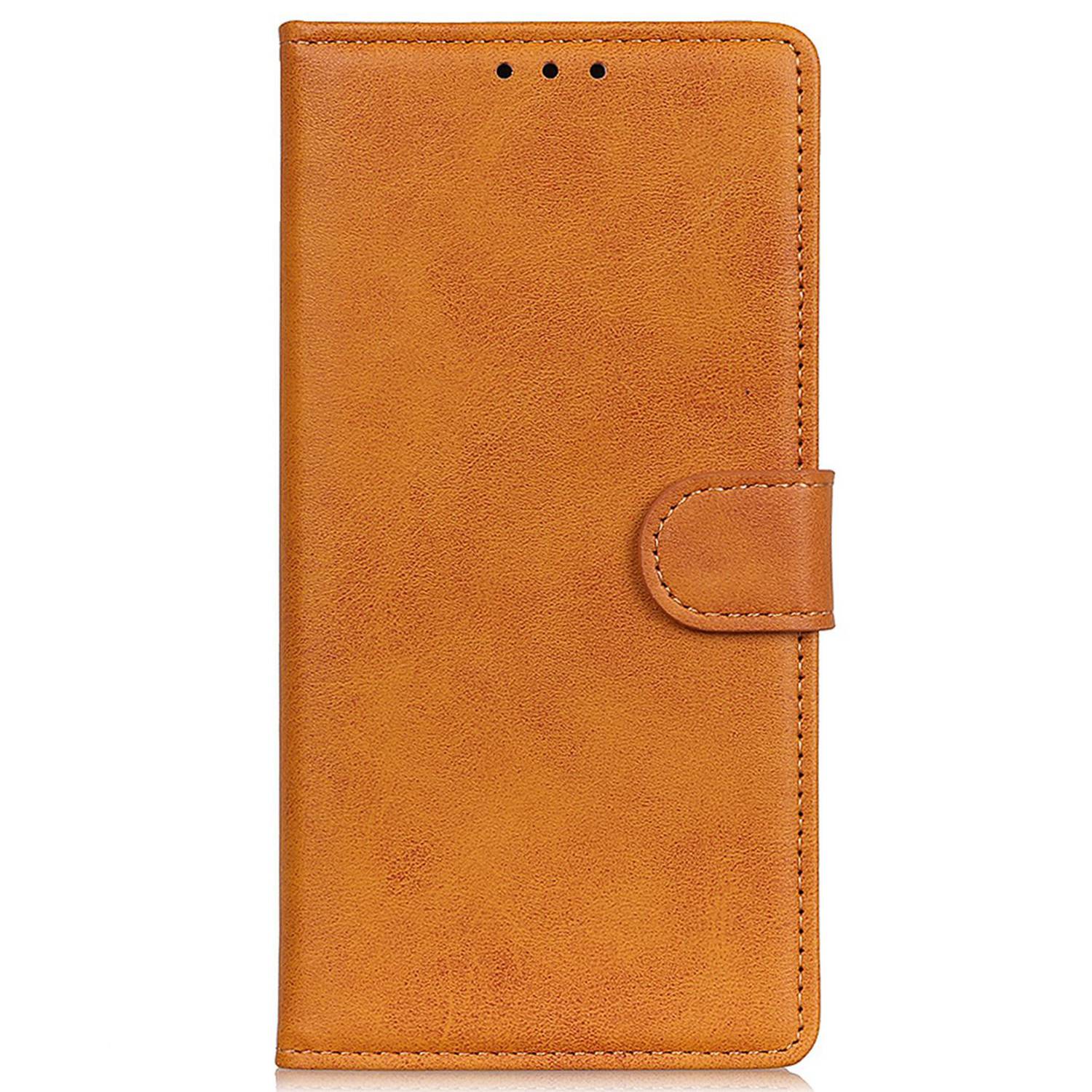 For Samsung Galaxy F34 5G / M34 5G Cowhide Texture Wallet Leather Phone Case Full Protection Stand Cover - Brown