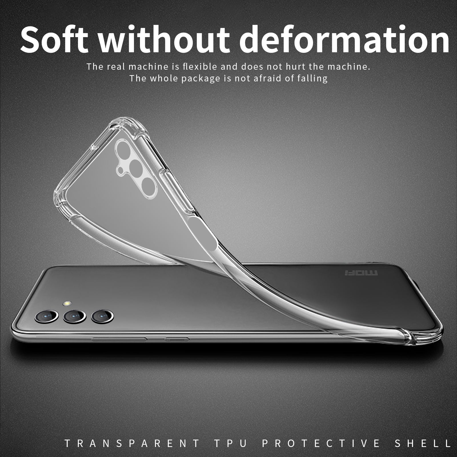 MOFI TPU Phone Case for Samsung Galaxy F34 5G / M34 5G , Anti-scratch Transparent Phone Cover