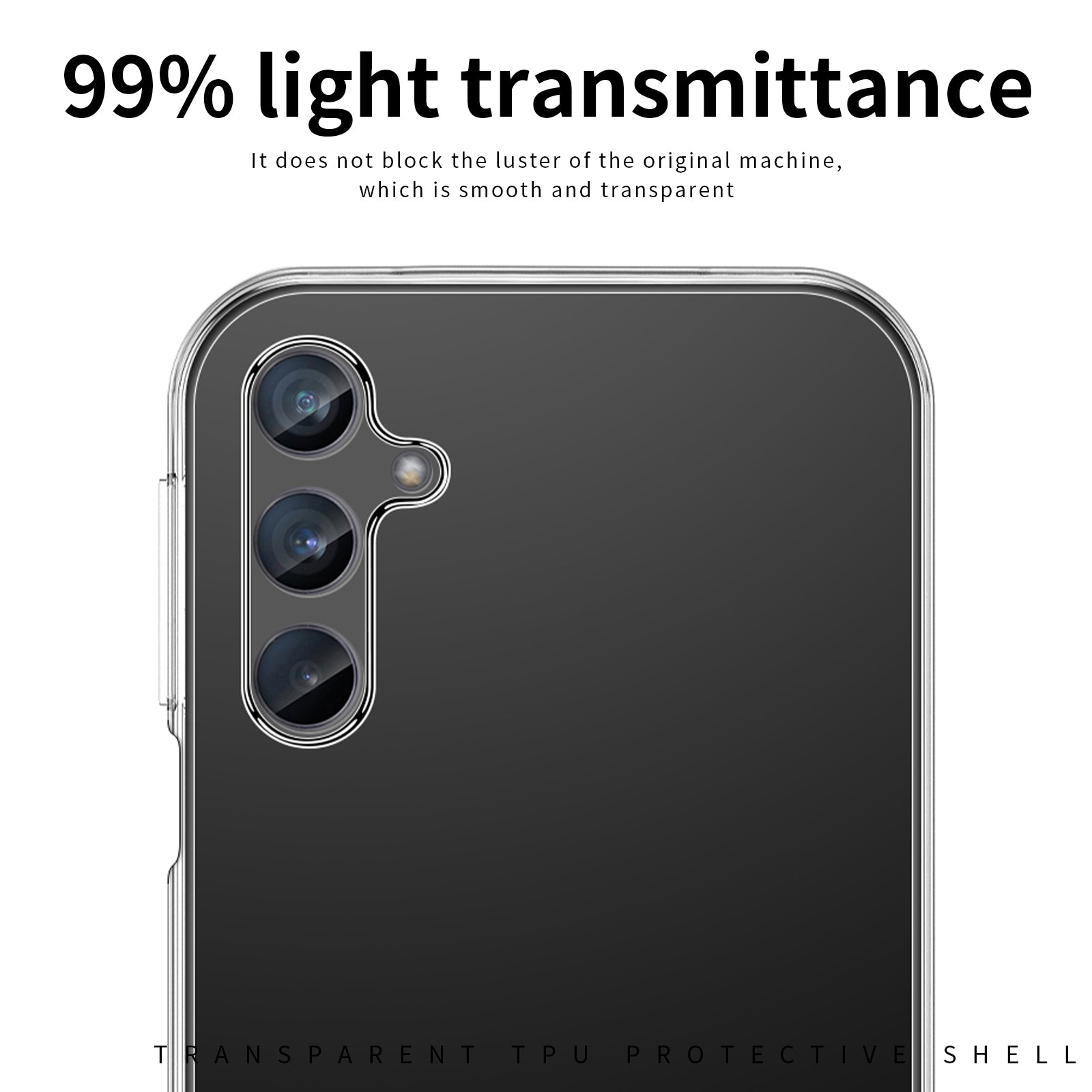 MOFI TPU Phone Case for Samsung Galaxy F34 5G / M34 5G , Anti-scratch Transparent Phone Cover