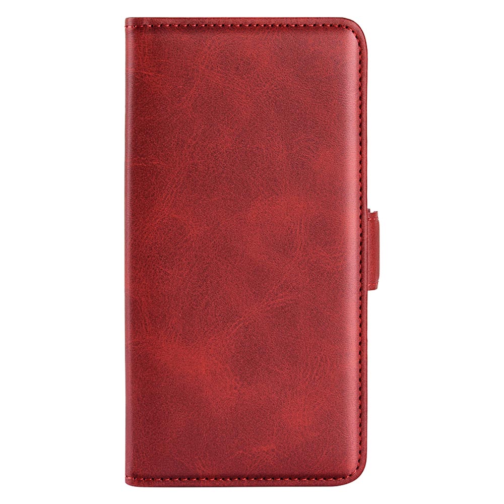 For Samsung Galaxy F34 5G / M34 5G Calf Texture Phone Case Supporting Stand Wallet Leather Phone Cover - Red