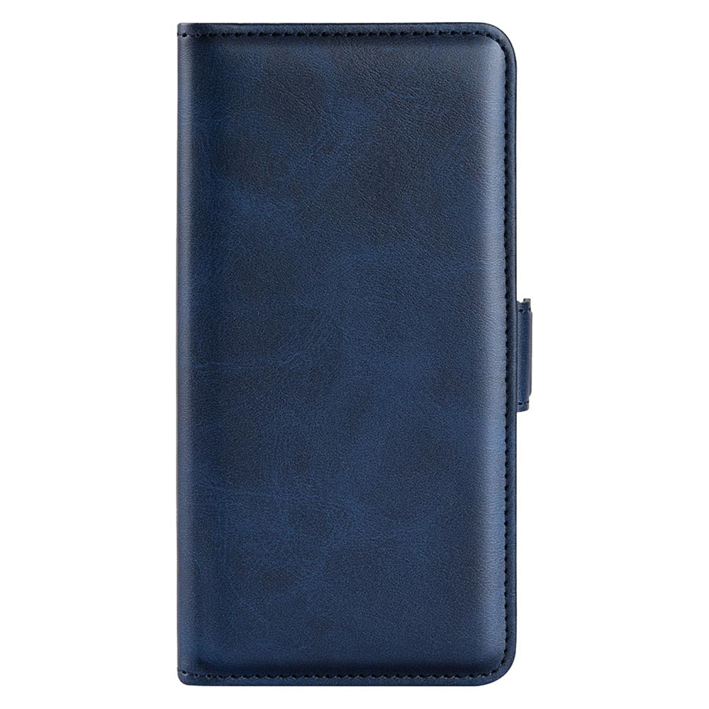 For Samsung Galaxy F34 5G / M34 5G Calf Texture Phone Case Supporting Stand Wallet Leather Phone Cover - Blue