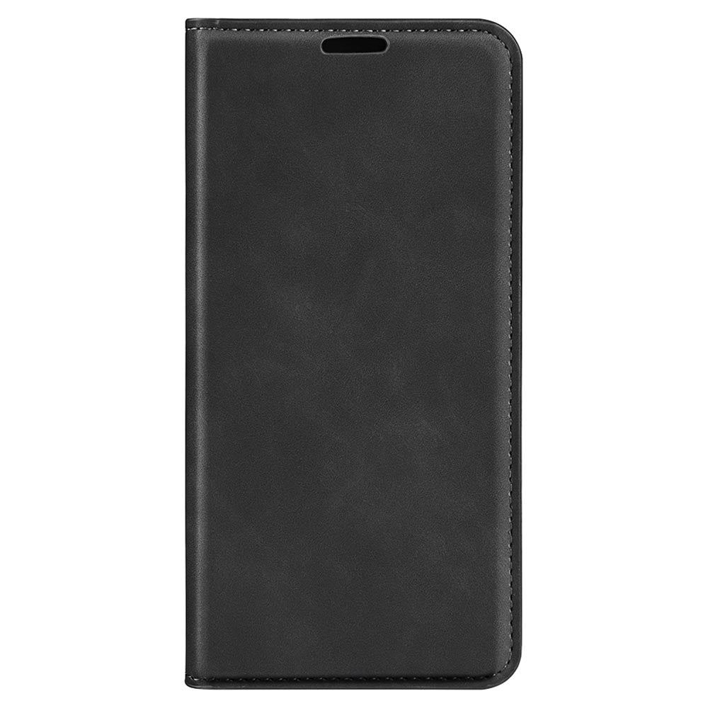 For Samsung Galaxy F34 5G / M34 5G Anti-Scratch Skin-touch Wallet PU Leather Phone Case Stand Mobile Phone Cover - Black