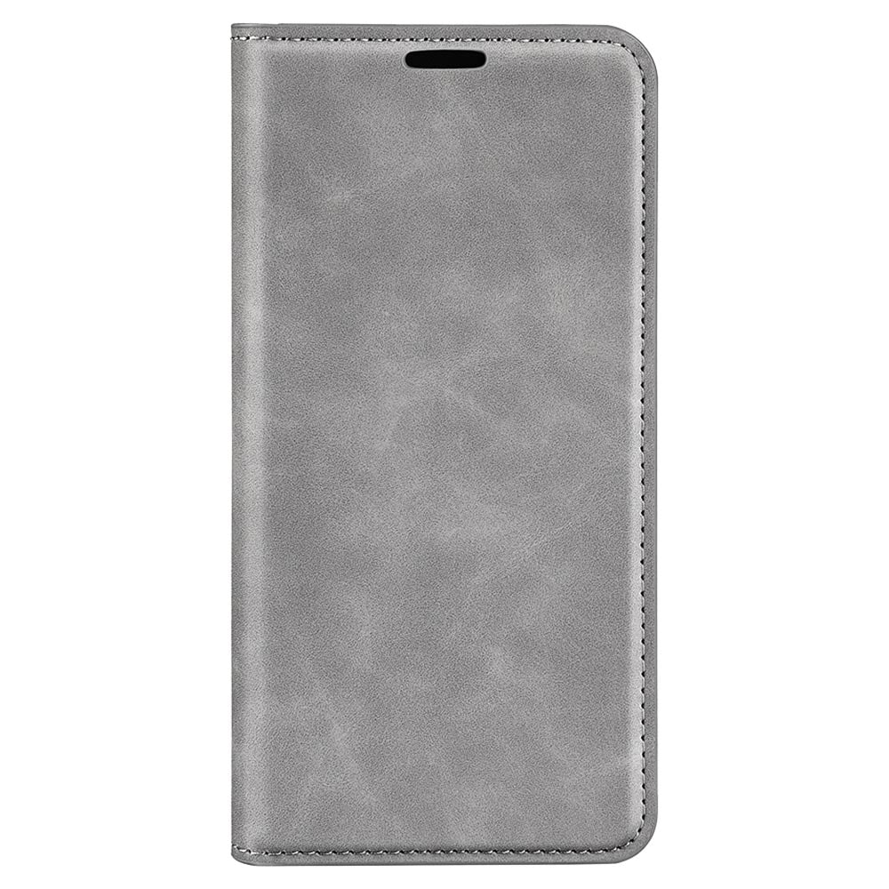 For Samsung Galaxy F34 5G / M34 5G Anti-Scratch Skin-touch Wallet PU Leather Phone Case Stand Mobile Phone Cover - Grey