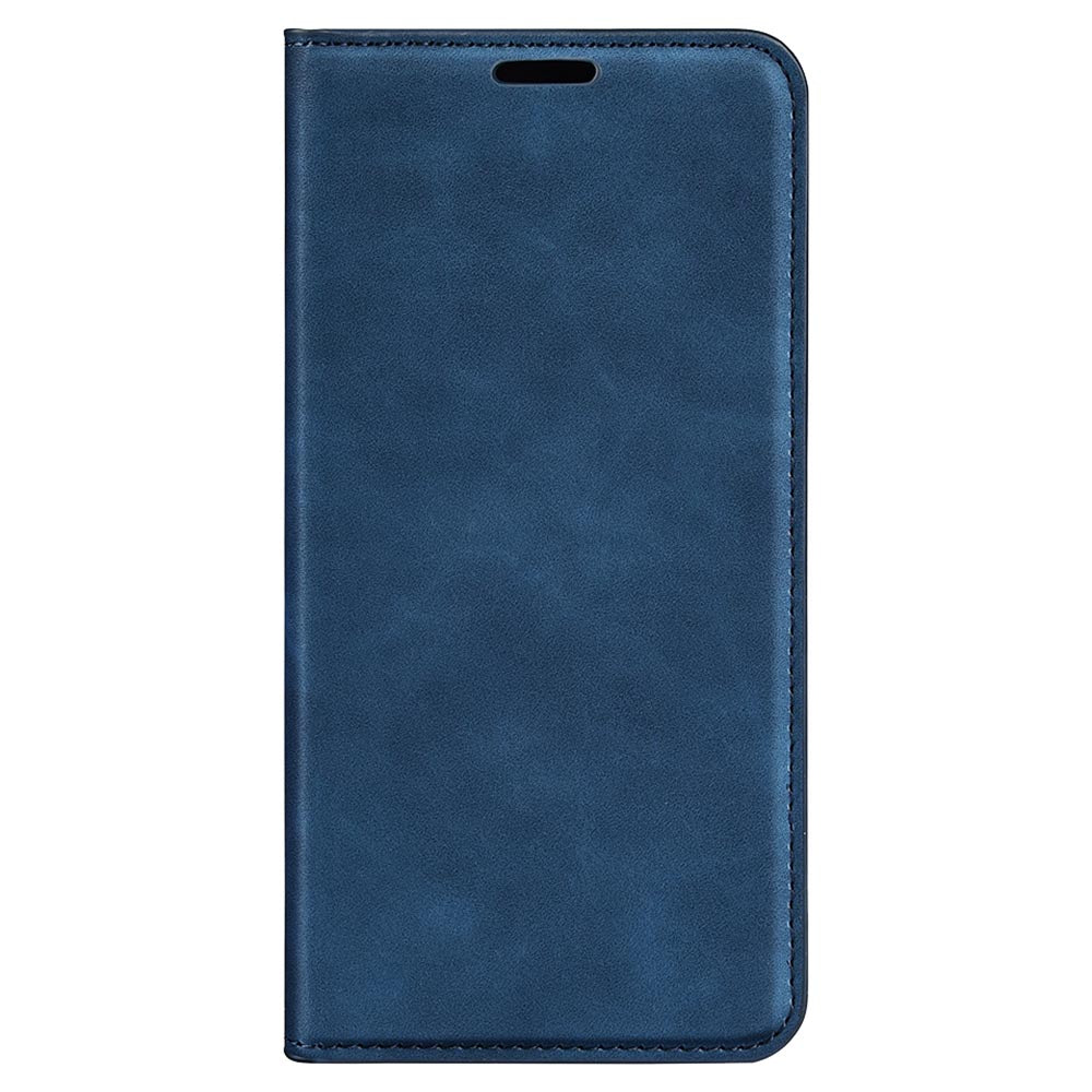 For Samsung Galaxy F34 5G / M34 5G Anti-Scratch Skin-touch Wallet PU Leather Phone Case Stand Mobile Phone Cover - Blue