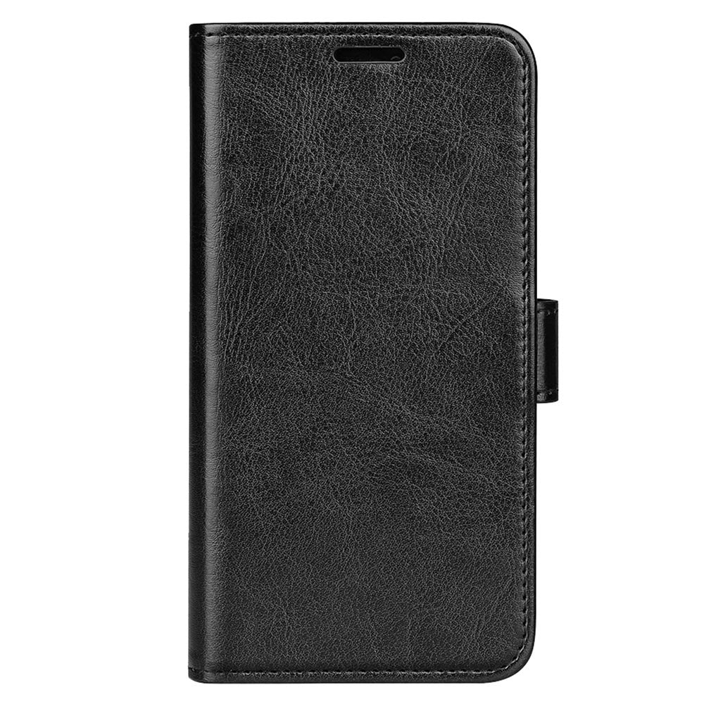 For Samsung Galaxy F34 5G / M34 5G Anti-Scratch PU Leather Cell Phone Cover Stand Crazy Horse Texture Wallet Case - Black