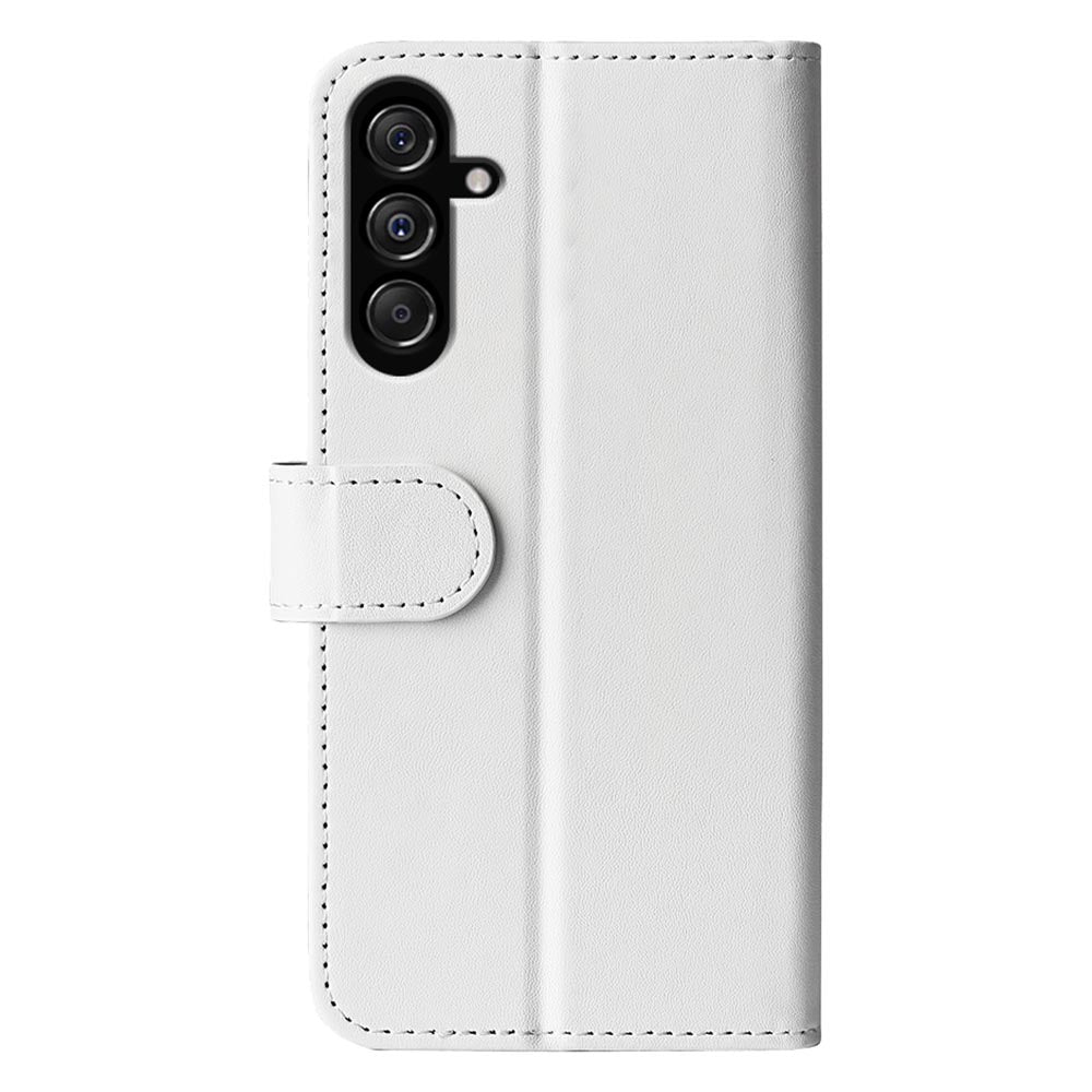 For Samsung Galaxy F34 5G / M34 5G Anti-Scratch PU Leather Cell Phone Cover Stand Crazy Horse Texture Wallet Case - White