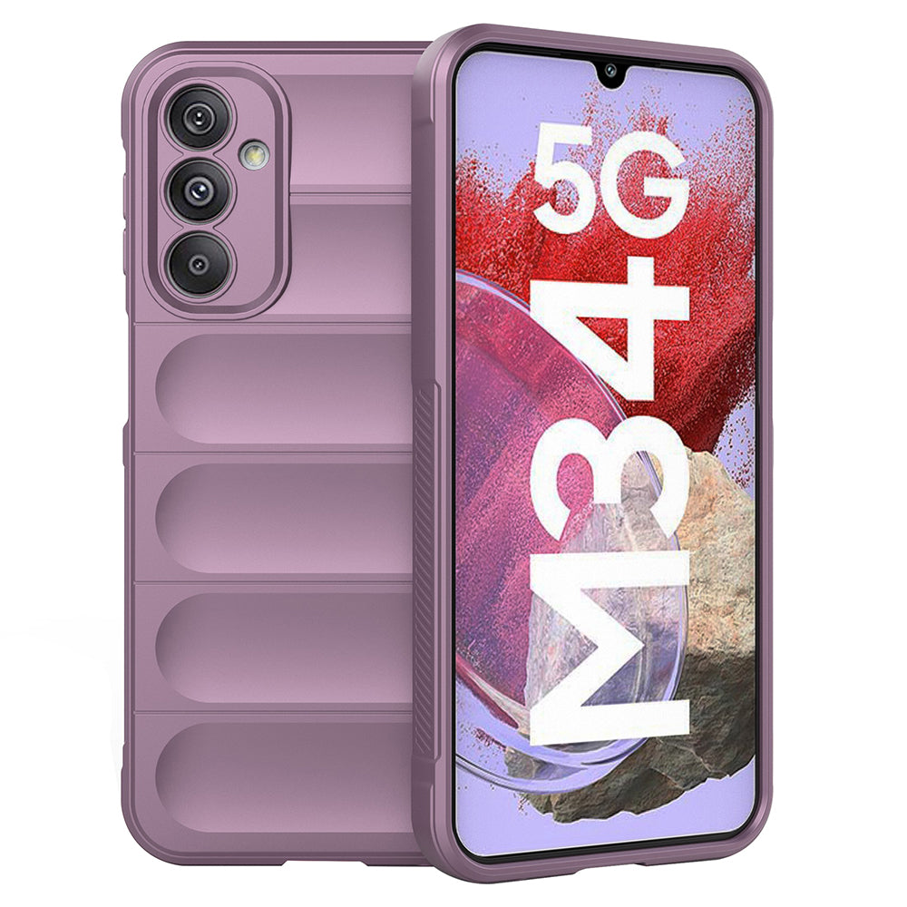 Drop-Proof Phone Case for Samsung Galaxy F34 5G / M34 5G Protective Rugged TPU Phone Cover - Light Purple