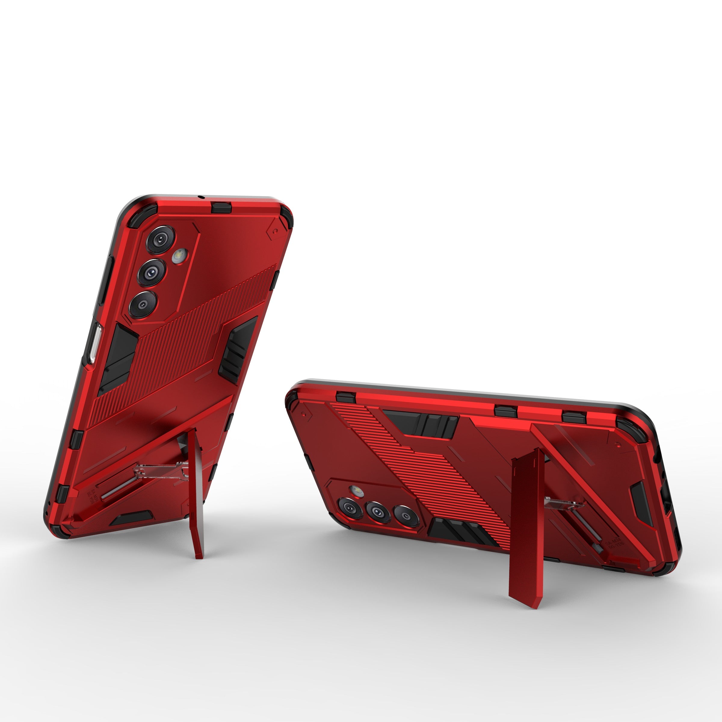 For Samsung Galaxy F34 5G / M34 5G Anti-drop Phone Case PC+TPU Back Cover with Kickstand - Red