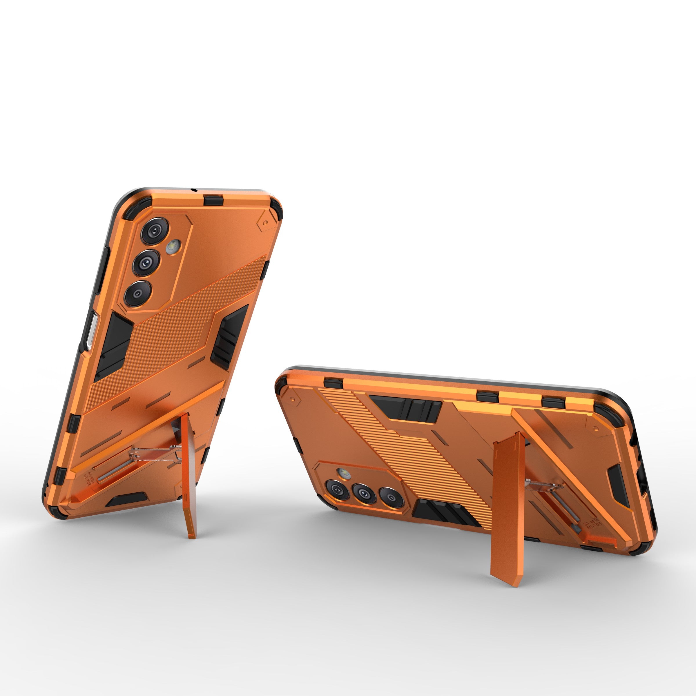 For Samsung Galaxy F34 5G / M34 5G Anti-drop Phone Case PC+TPU Back Cover with Kickstand - Orange