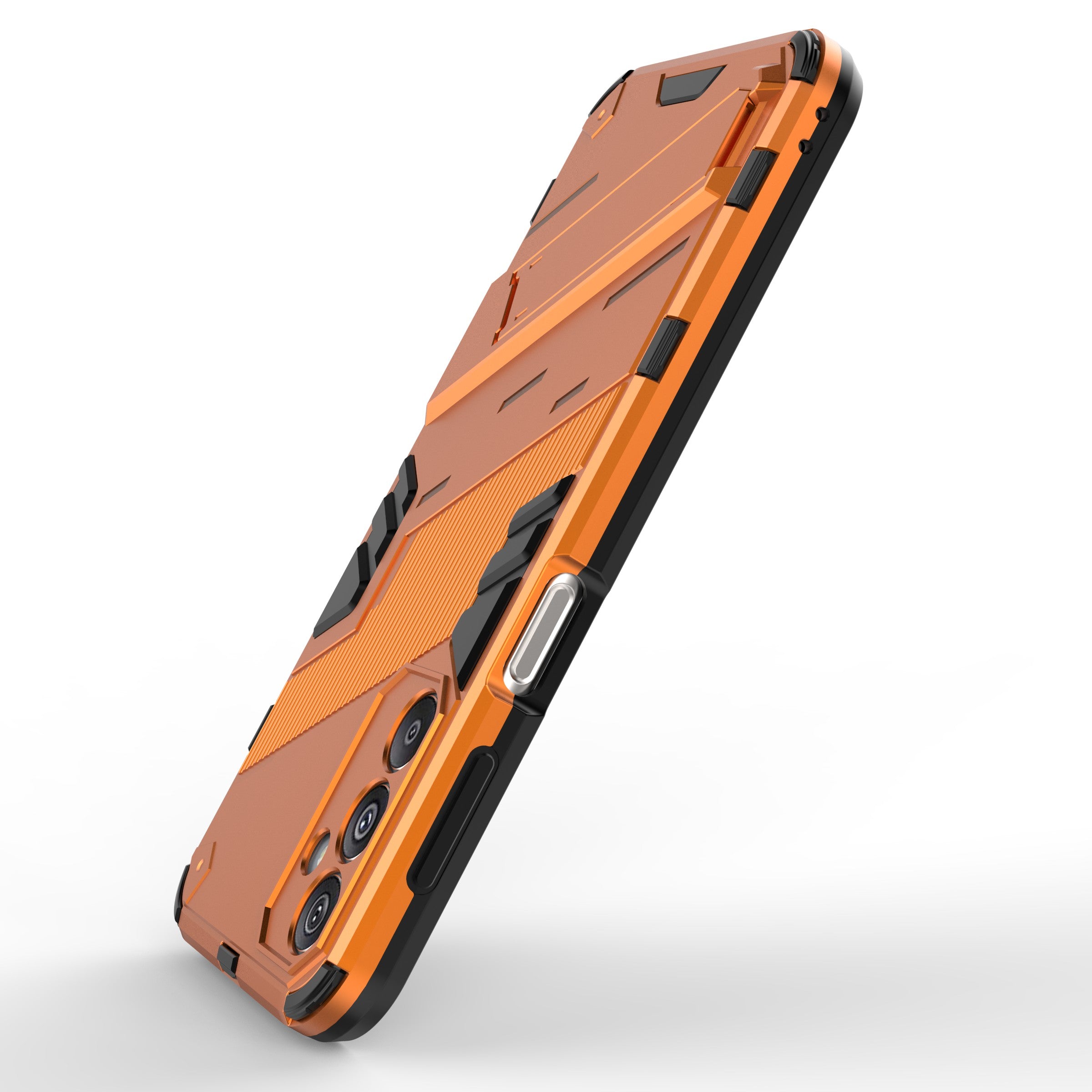 For Samsung Galaxy F34 5G / M34 5G Anti-drop Phone Case PC+TPU Back Cover with Kickstand - Orange