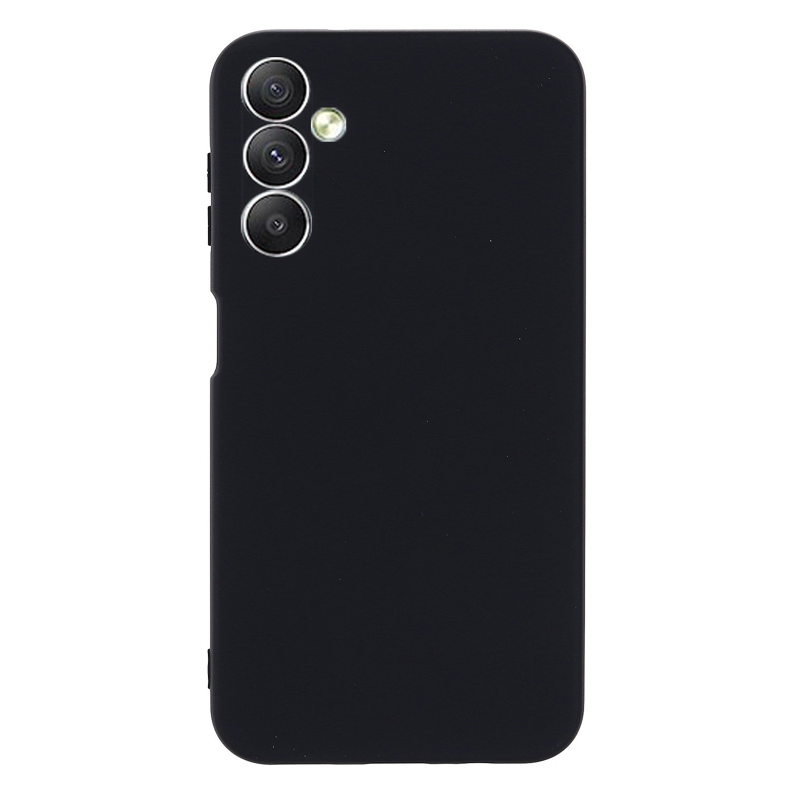 Liquid Silicone Phone Case for Samsung Galaxy F34 5G / M34 5G , Soft Lining Shockproof Phone Cover Shell - Black