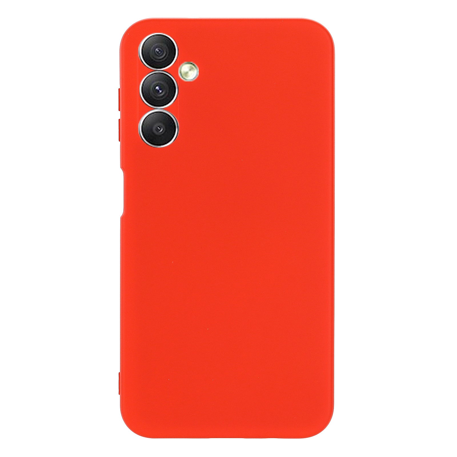 Liquid Silicone Phone Case for Samsung Galaxy F34 5G / M34 5G , Soft Lining Shockproof Phone Cover Shell - Red