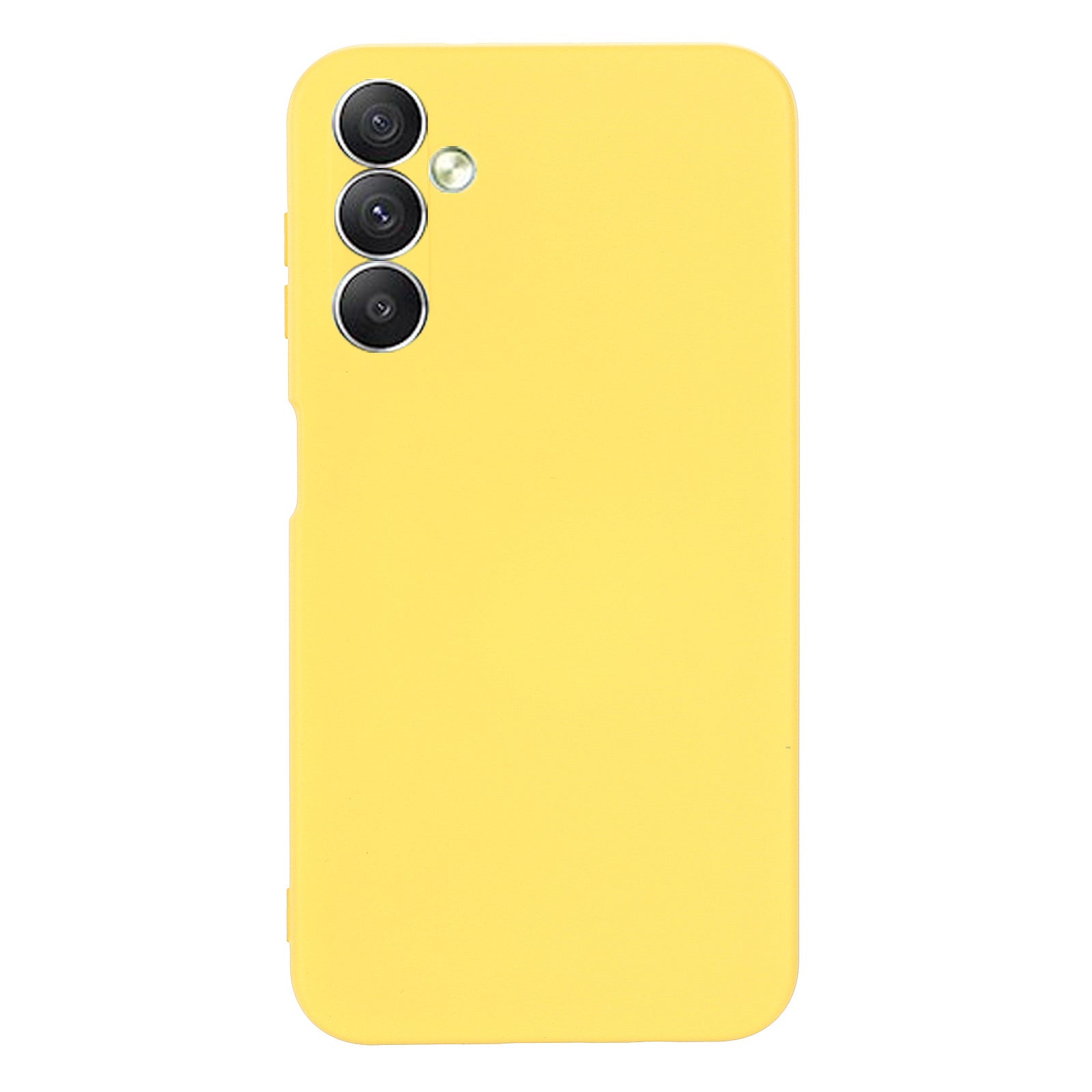 Liquid Silicone Phone Case for Samsung Galaxy F34 5G / M34 5G , Soft Lining Shockproof Phone Cover Shell - Yellow