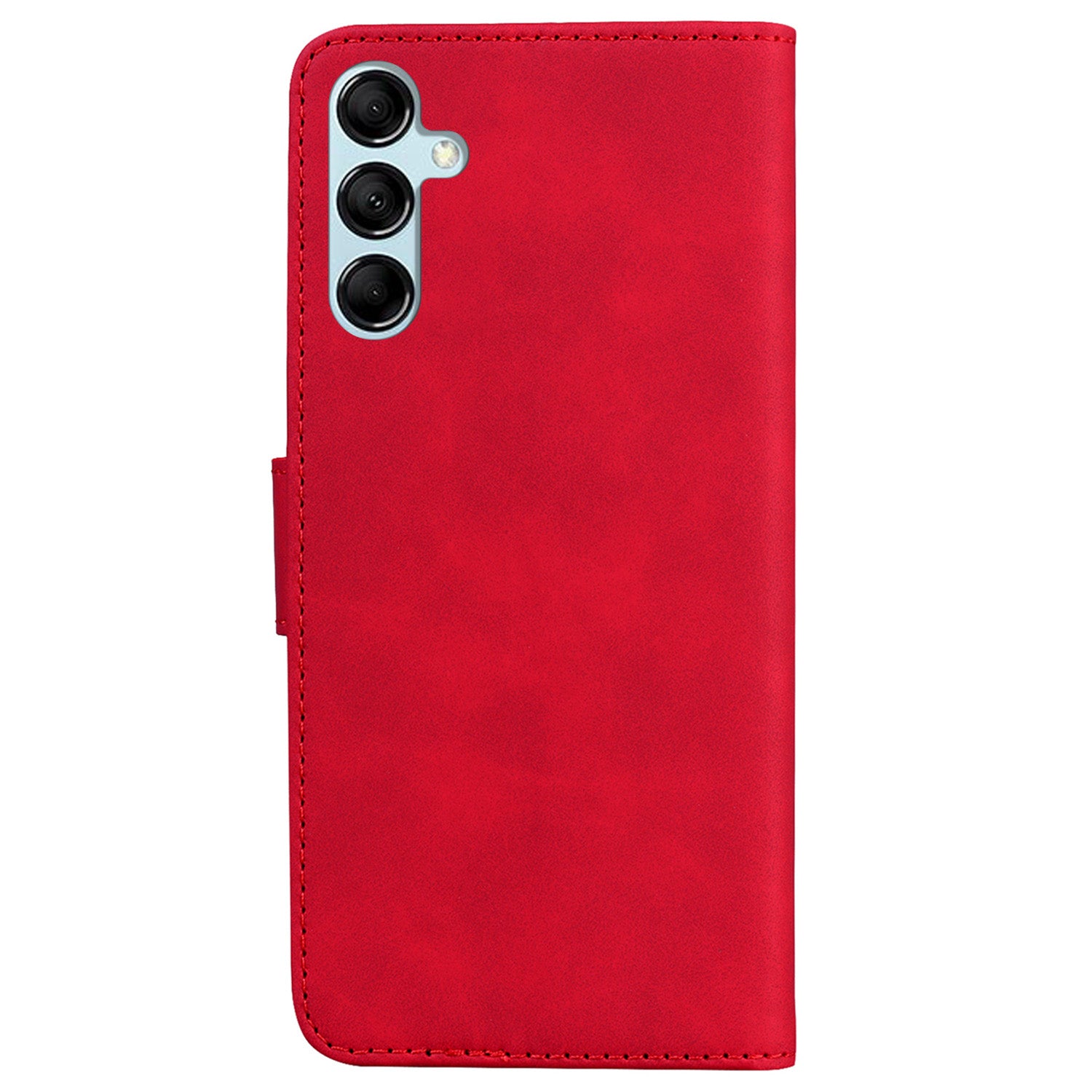 Stand Shell for Samsung Galaxy M34 5G / F34 5G , Flip Cover Butterfly Printing Phone Wallet PU Leather Case - Red