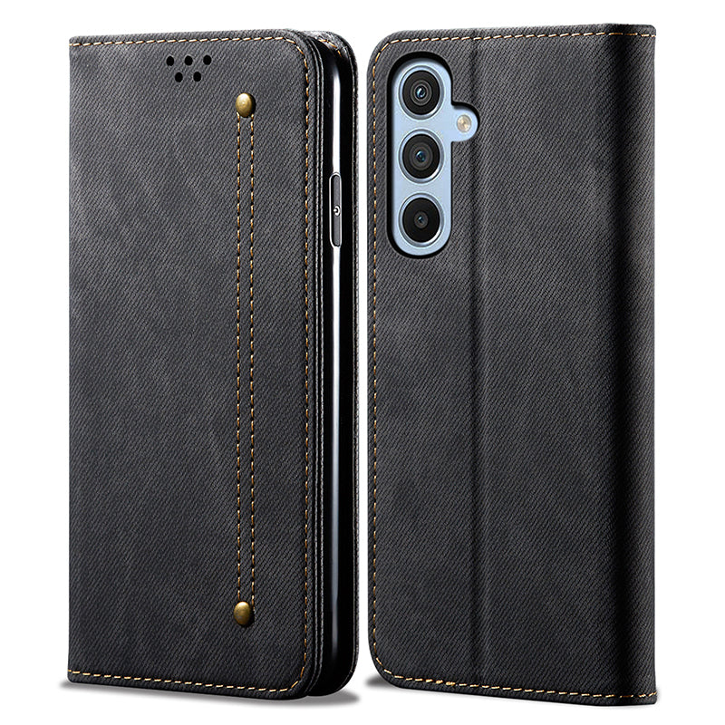 Wallet Phone Cover for Samsung Galaxy F34 5G / M34 5G Case Stand Leather Phone Shell - Black