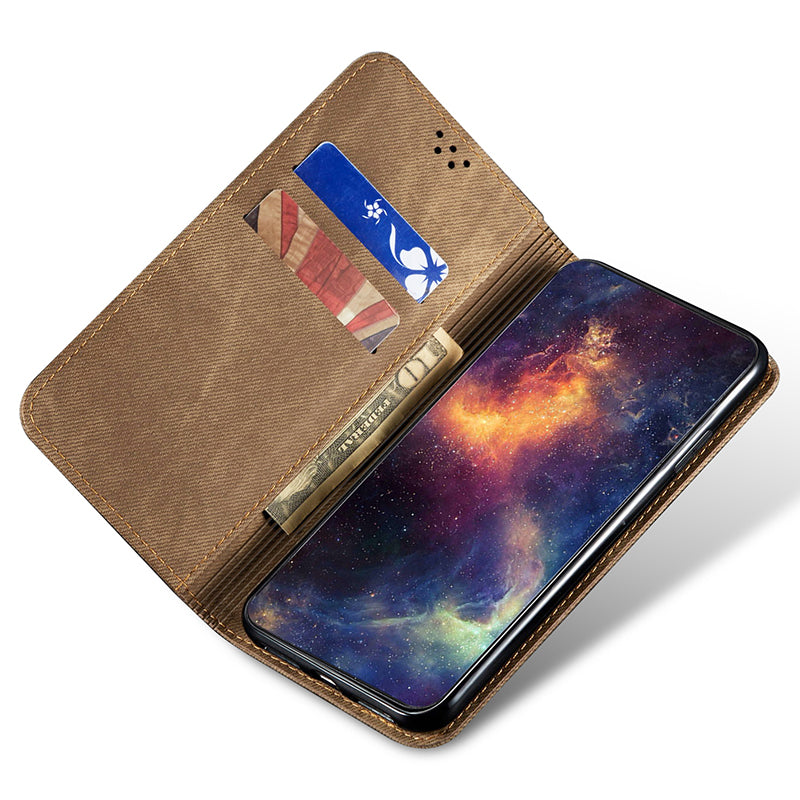 Wallet Phone Cover for Samsung Galaxy F34 5G / M34 5G Case Stand Leather Phone Shell - Khaki