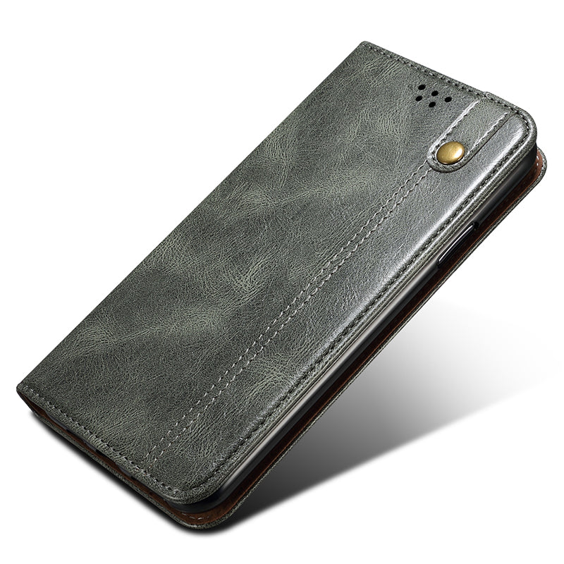 For Samsung Galaxy F34 5G / M34 5G Case Slim-Fit PU Leather Stand Wallet Leather Phone Shell - Green