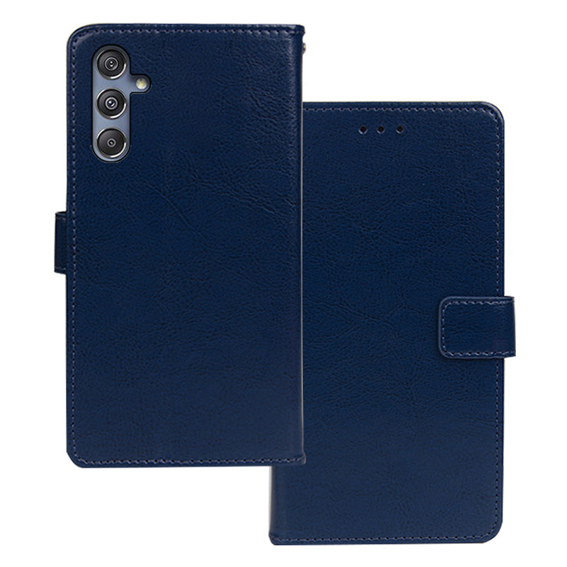 IDEWEI For Samsung Galaxy M34 5G / F34 5G Case Wallet Stand Leather Cover - Blue