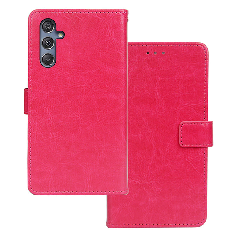 IDEWEI For Samsung Galaxy M34 5G / F34 5G Case Wallet Stand Leather Cover - Rose