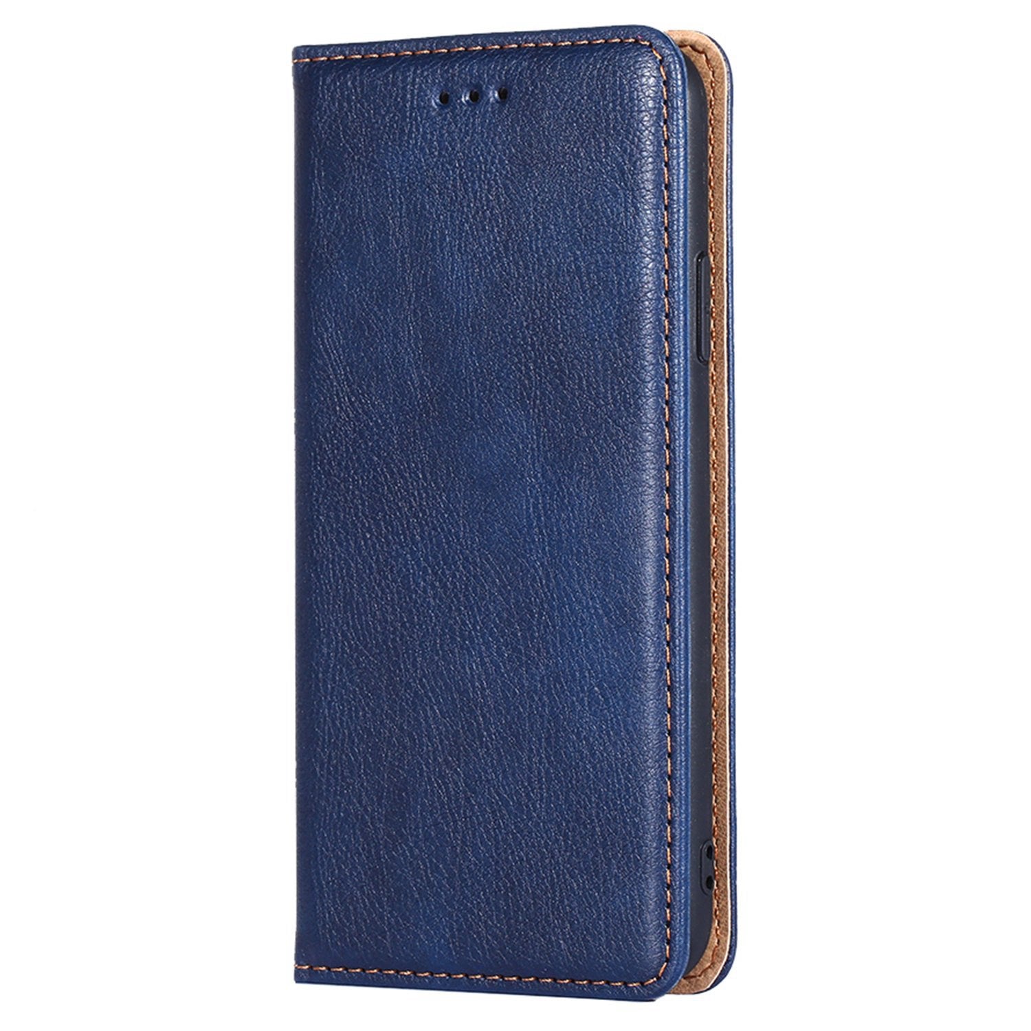 Wallet Phone Protector for Samsung Galaxy M34 5G / F34 5G Case Magnetic Stand PU Leather Shell - Blue