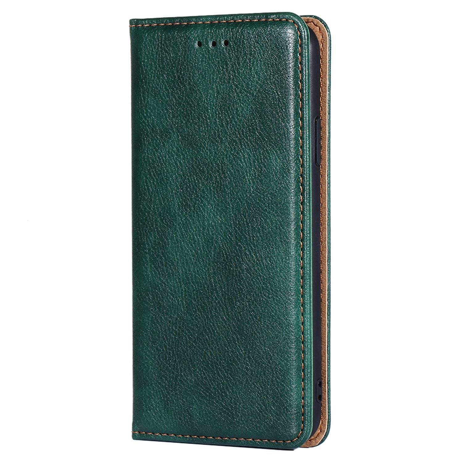 Wallet Phone Protector for Samsung Galaxy M34 5G / F34 5G Case Magnetic Stand PU Leather Shell - Green