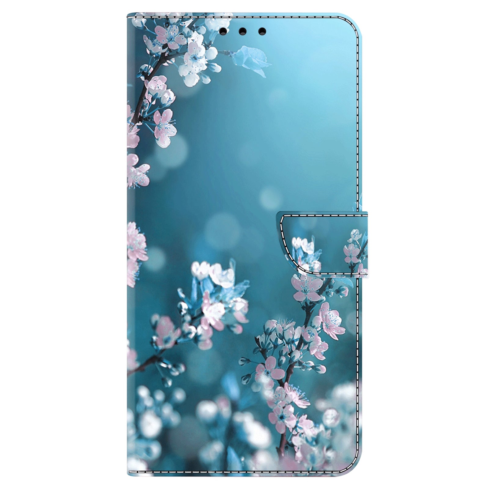 For Samsung Galaxy S24 Ultra Wallet Case PU Leather 3D Pattern Printing Stand Cover - Plum Blossoms