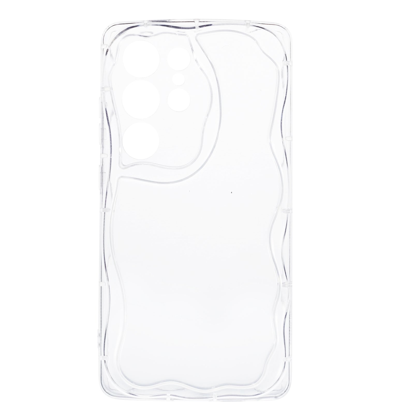 YX Series For Samsung Galaxy S24 Ultra TPU Case Wavy Edge Precise Cutout Protective Phone Cover - Transparent