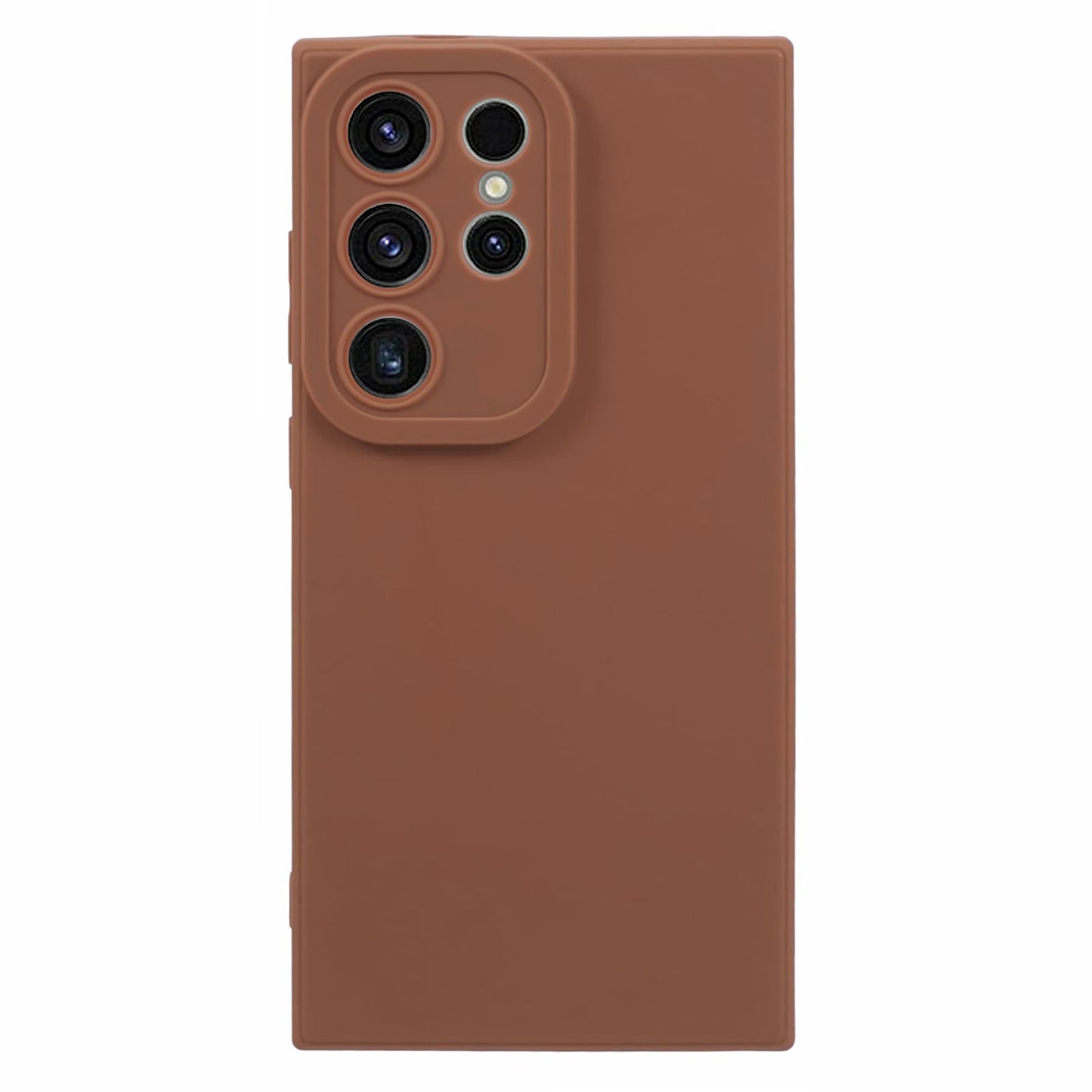 YX Series For Samsung Galaxy S24 Ultra Case Precise Cutout Matte TPU Phone Back Shell - Brown