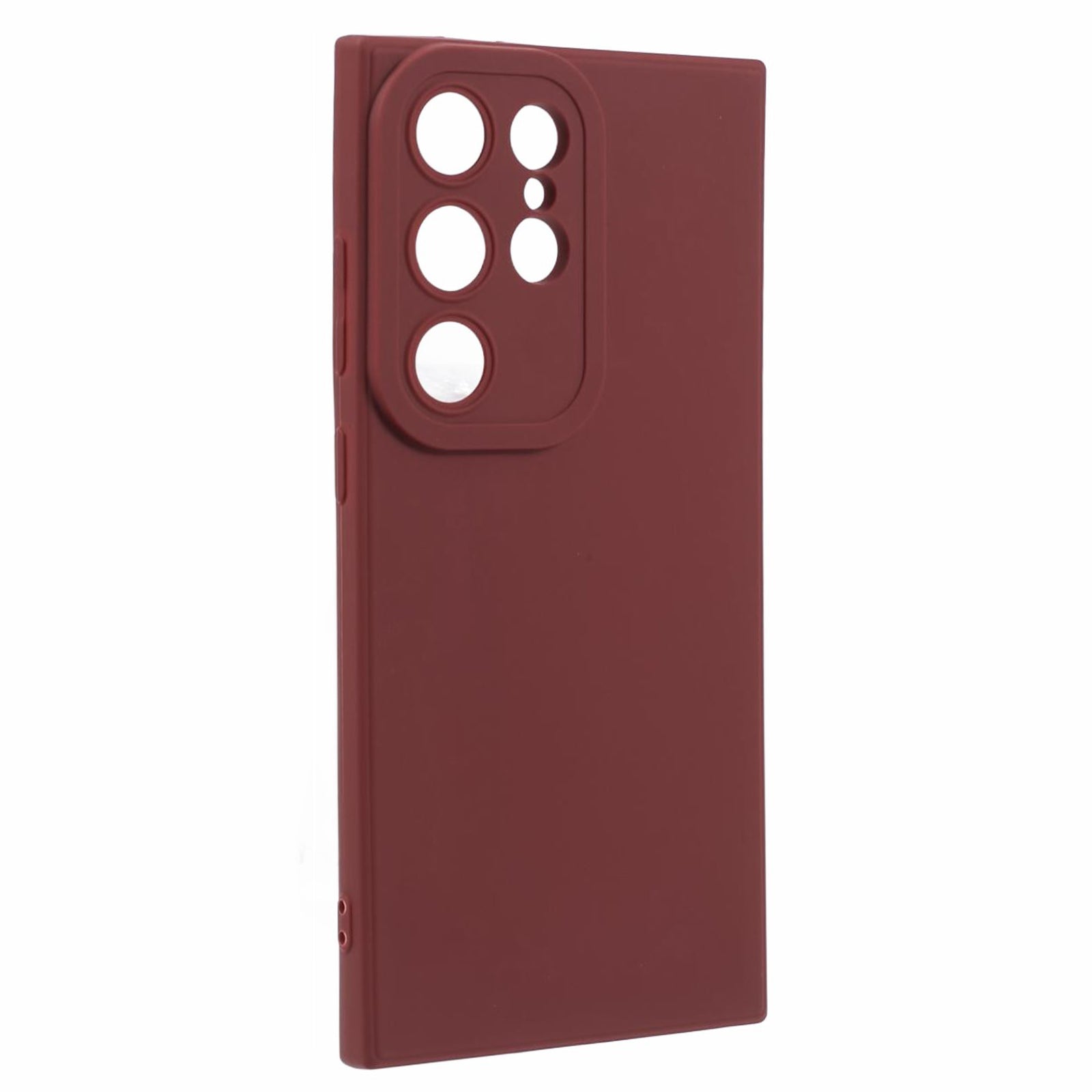 YX Series For Samsung Galaxy S24 Ultra Case Precise Cutout Matte TPU Phone Back Shell - Wine Red