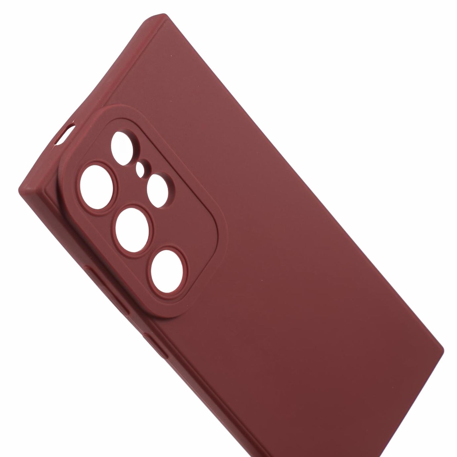 YX Series For Samsung Galaxy S24 Ultra Case Precise Cutout Matte TPU Phone Back Shell - Wine Red