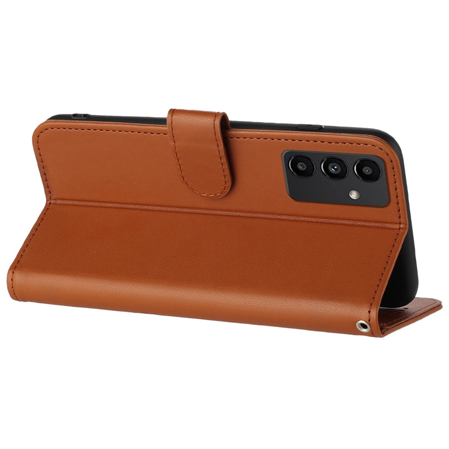 YX0050 For Samsung Galaxy S24 Leather Case Wallet Phone Stand Cover - Coffee