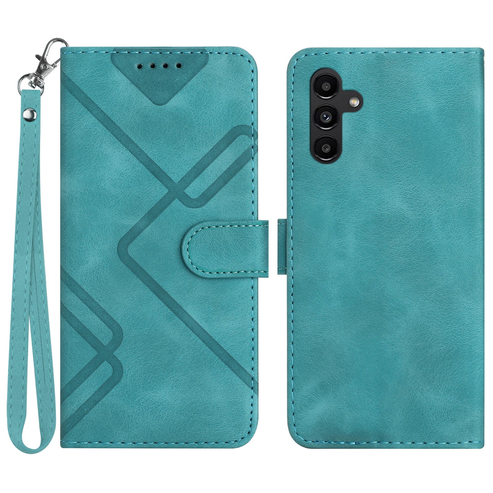 YX0040 For Samsung Galaxy S24 Case Phone Leather Cover with Stand Wallet - Baby Blue