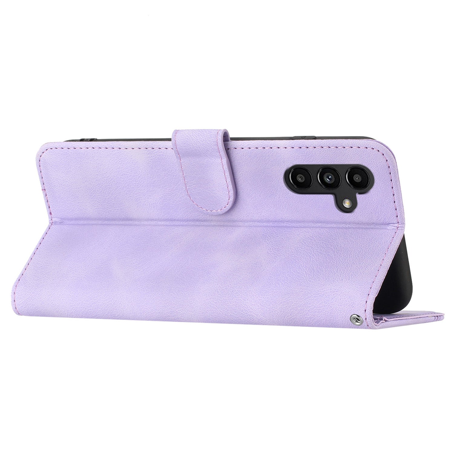 YX0030 For Samsung Galaxy S24+ Case Leather Phone Cover with Wallet Stand - Purple