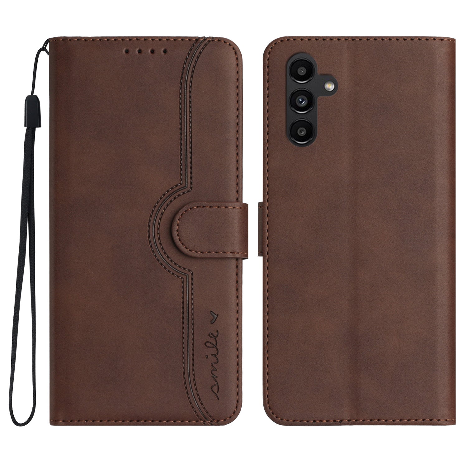 YX0030 For Samsung Galaxy S24+ Case Leather Phone Cover with Wallet Stand - Coffee