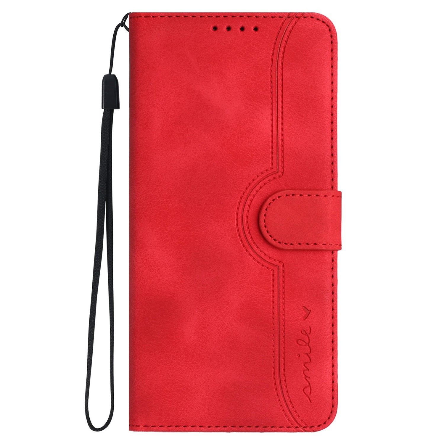 YX0030 For Samsung Galaxy S24 Leather Case Heart Shape Phone Cover - Red