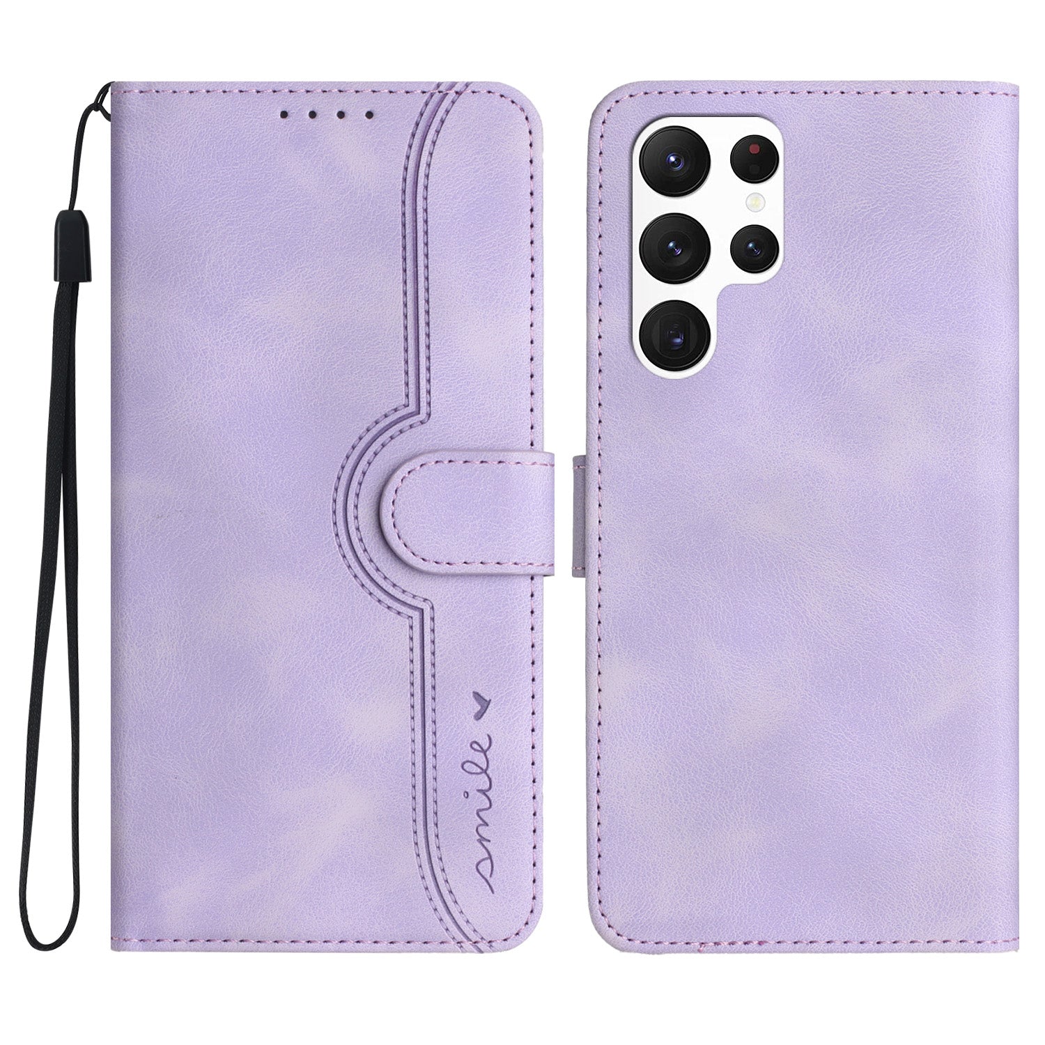 YX0030 For Samsung Galaxy S24 Ultra Case Wallet Phone Leather Cover - Purple