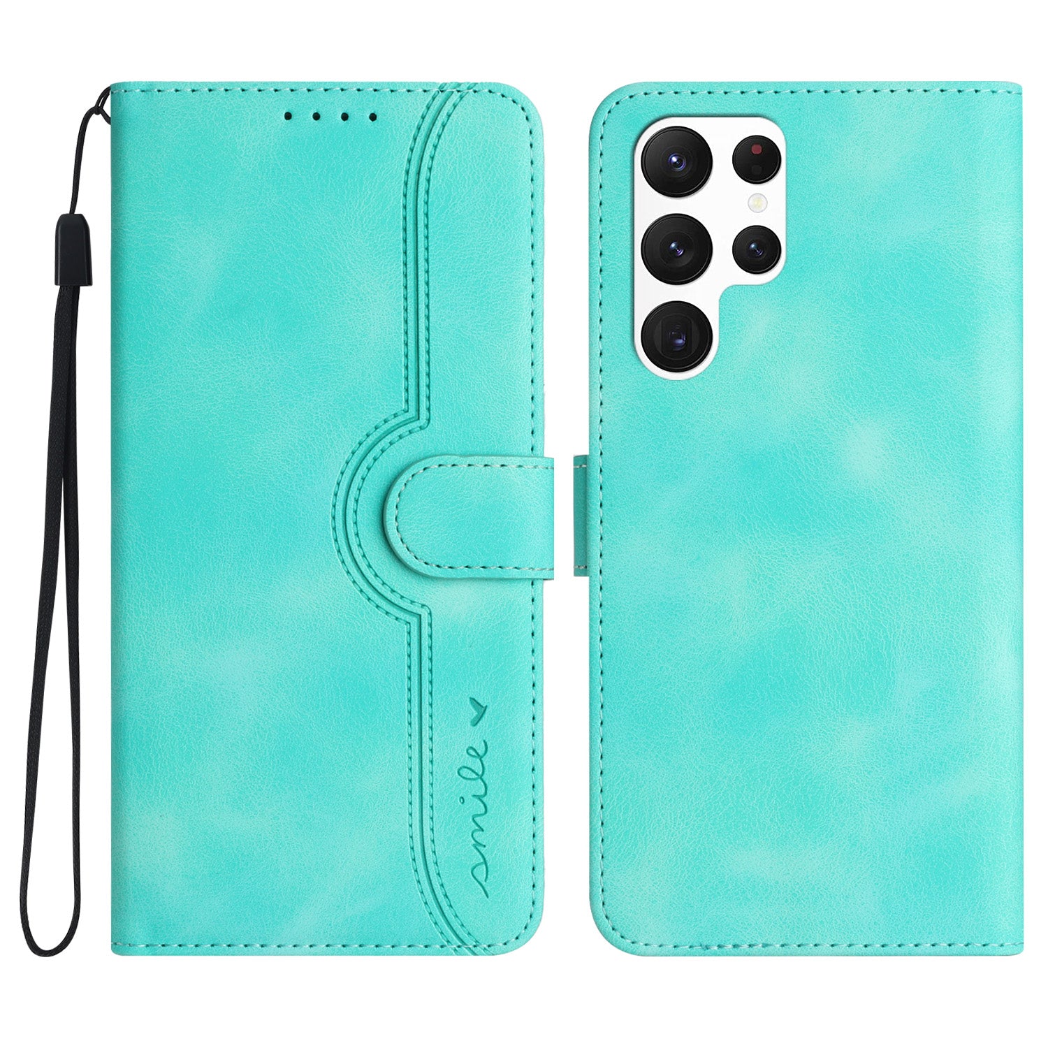 YX0030 For Samsung Galaxy S24 Ultra Case Wallet Phone Leather Cover - Baby Blue