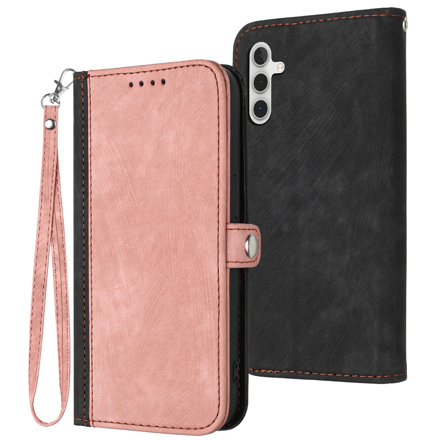 YX0020 For Samsung Galaxy S24 Wallet Case PU Leather Anti-scratch Phone Cover - Pink