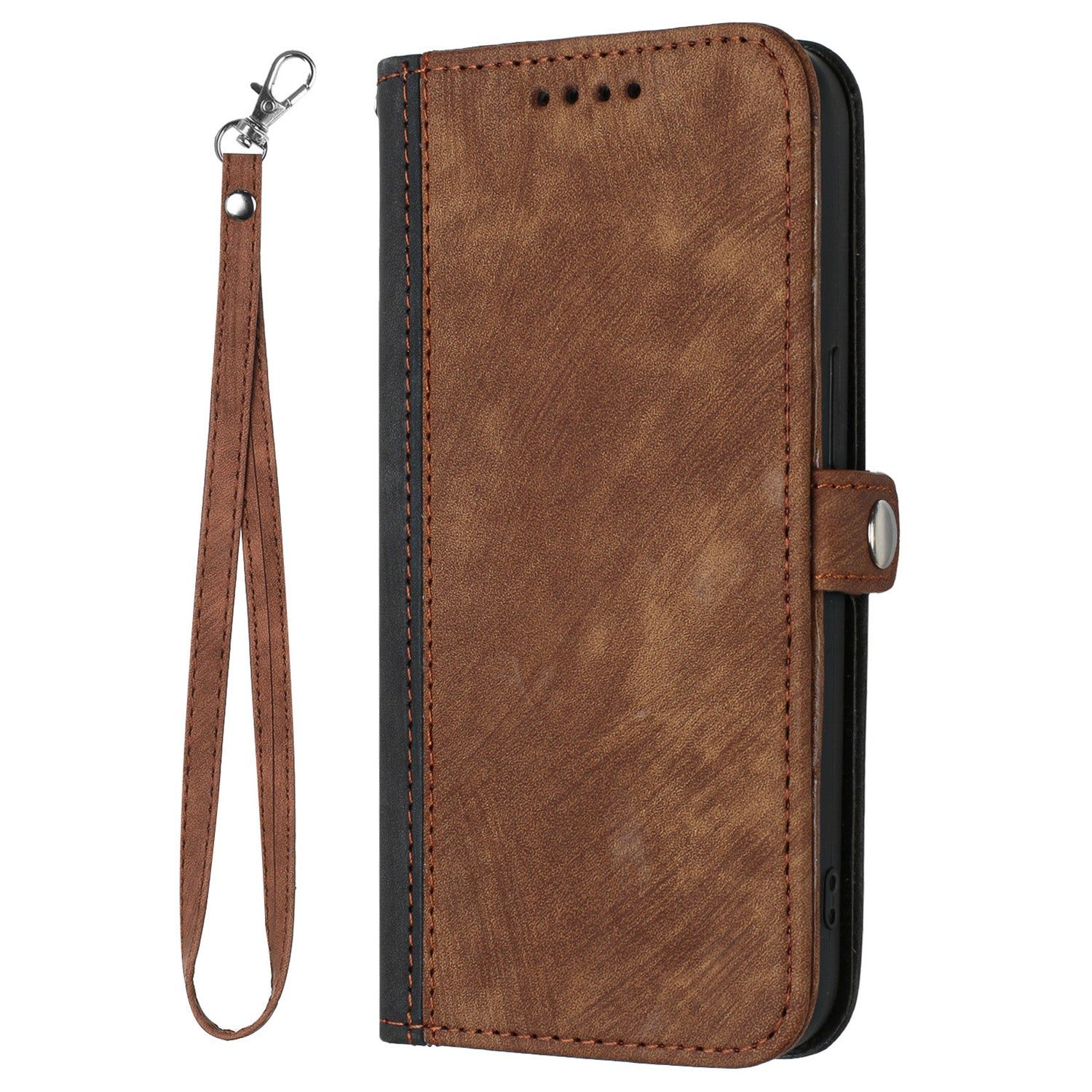 YX0020 For Samsung Galaxy S24+ Case Wallet Stand Folio Flip Phone Cover - Coffee