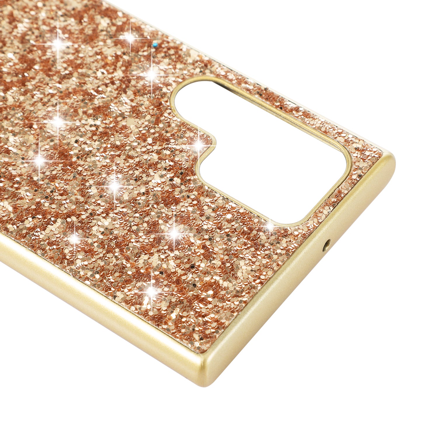 For Samsung Galaxy S24 Ultra Cell Phone Case Electroplating TPU Frame + PC Back Protective Shell - Rose Gold